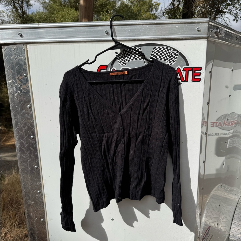 Black knit sweater